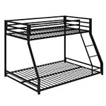 DHP Miles Metal Twin/Full Bunk Bed, Black