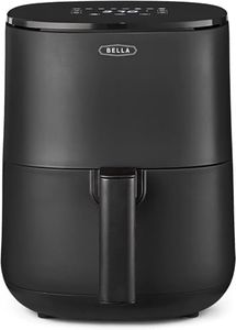 BELLA Friteuse à Air Numérique de 3 L, Multifonction 5-en-1 avec Grille et Panier Antiadhésifs Amovibles et Lavables au Lave-vaisselle, 1400 Watts, Noir Mat