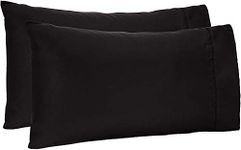 CCWB Pillow Covers Set of 2 Egyptian Cotton 600 Thread Count Softest Long Staple 100% Cotton Hotel Quality (Black, King)