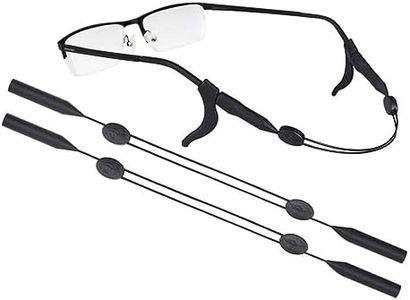 2 pezzi Cinturino Regolabile per Occhiali, senza coda antiscivolo cinghie, cinturino per occhiali sportivi - Comfort e Sicurezza per la Tua Vista - Adatto a Occhiali Sportivi e da Sole - Nero