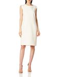 Anne Klein Women's Sheath Dress with Extended Shoulder, Anne White, 6