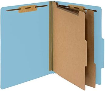 Blue Summit Supplies 10 Blue Classification Folders with 2 Dividers and 2 Inch Tyvek Expansions for Organizing Medical, Law, and Office Files