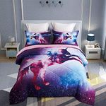 Wowelife Unicorn Bedding Set Twin for Girls Comforter Set Twin 5 Pieces Pink Bedding Set for Girls Galaxy Cloud Unicorn Bed Set Twin Kids Bed in a Bag with Sheets, Super Breathable Soft