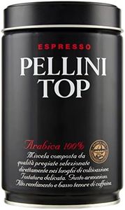 Pellini Café Top 100% Arabica, Café Moulu pour Moka à l'Arôme Intense et Enveloppant, Mélange 100% Arabica à la Torréfaction Délicate, Paquet de 250g