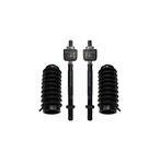 4 Pc Front Inner Tie Rod Ends Rack & Pinion Bellow Boots Steering Kit