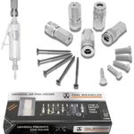 Air Wrangler - 5 Pack Tool Holders for Pneumatic Tools - All Brands | Automatic Function - Locks Tools In Place | Universal Fit - All Quick Connect Plugs | Mount To Metal OR Wood | By Tool Wrangler