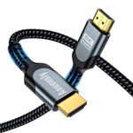 Aouensly 8K HDMI 2.1 Cable 3M with Nylon Braided Cord - Ultra High Speed, 48Gbps, Supports 8K@60Hz, 4K@120Hz, Dolby Vision Atmos, eARC, Compatible with TV, PS5, Xbox Series X, and More