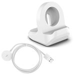 SUCHUANGUANG Charging Stand Dock Smart Watch Charger Cable for Fossil- Q Gen 1 2 3 Watch White ABS+Piece+Silica gel Charging base