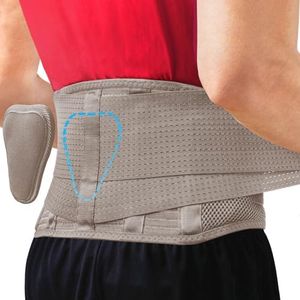 Sparthos Back Brace for Lower Back Pain - Immediate Relief from Sciatica, Herniated Disc, Scoliosis - Breathable Design With Lumbar Support Pad - For Home & Lifting At Work, For Men & Women - (Beige-M)