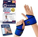 Dr. Arthritis Doctor Developed Comfy, Lightweight, Wrist Support-Strap-Brace-Hand Support, Perfect fit for both Right and Left Hand, for Men and Women (Blue, 2 Pack)