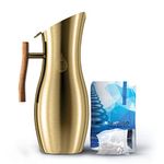 Invigorated Water Stainless Steel Alkaline Water Filter Jug - On-The-Go Filter Pouches - Glass Water Pitcher - Long Lasting Food Grade Steel Body - Versatile Filter Guard