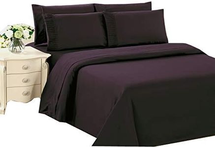 Marina Decoration Ultra Soft Silky Zipper Solid Rayon from Bamboo All Season 3 Pieces Duvet Cover Set with 2 Pillowcases, Eggplant Color King Size