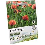 5g Common Field Poppy Seeds in Pictorial Packet from a UK Seller Approx. 50,000 Papaver Rhoeas Wildflower Seeds for Meadows and Remembrance