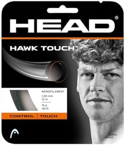 HEAD Hawk Touch Tennis Racket String 40' Set - Monofilament Racquet String, 17 Gauge