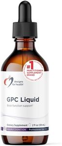Designs for Health GPC Liquid Drops - 600mg Soy Free Alpha Glycerophosphocholine Supplement, Non-GMO GPC Choline from Sunflower Lecithin - Supports Healthy Brain Function (30 Servings / 2oz)