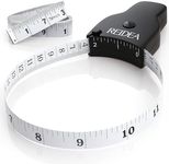 Body Measure Tape 60inch (150cm), Lock Pin and Push-Button Retract, Ergnomic and Portable Design, REIDEA M1, Black