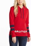 NAUTICA Women's Classic Supersoft 100% Cotton Pullover Hoodie Hooded Sweatshirt, Nautica Red, Small UK