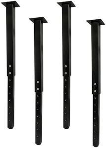 Jahof Gambe regolabili per tavolo da 60-100 cm, gambe da scrivania in metallo con viti, gambe quadrate per mobili, per tavoli, scrivania fai da te, casa e ufficio, set di 4 (nero)