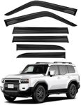 TECHPICCO Tape-On Rain Guards for Land Cruiser 250 GDJ250 TRJ250 2024 2025, Side Window Deflectors Visor Rain Guards Compatible with Toyota Land Cruiser Accessories 2024-2025 Accessories