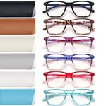 CLASAGA Reading Glasses for Women, Ladies Computer Readers Blue Light Blocking Eyewear with Spring Hinges (6 mix, 1.75, multiplier_x)