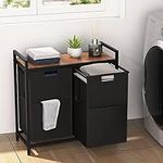 Laundry Hamper 2 Section with Shelf