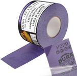 Dura-Gold Premium 220 Grit PSA Purple Film Ceramic Longboard Sandpaper, 2-3/4" Wide Continuous 20 Yard Roll - Self Adhesive Stickyback for Auto & Wood Air File Long Board Sanders, Hand Sanding Blocks