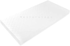 Restorology Baby Infant Crib Mattresses Breathable Extra Thick Super Soft Baby Anti Allergy Waterproof With Removable Washable Cover Made In UK (82 x 50 x 5 cm)