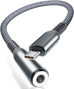 BASESAILOR Adaptateur USB Type-C Mâle Jack 3,5mm,Convertisseur Écouteur Audio Prise Casque Cordon pour Samsung Galaxy S24 S23 S22 FE,Z Fold Flip 4 5,Tab S9,A55 A54 A53,iPhone 16 15,iPad 10 Pro Mini 6
