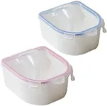 Glamlily Nail Soaking Bowl for Manicure and Acrylic Gel Polish Remover (Blue, Pink, 2 Pack)