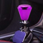 Kyostar Diamond Shift Knob Manual Gear Shifter Lever knob for Universal 8/10/12MM Adapter(Purple)