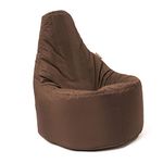 MaxiBean Bean Bag Chair Gaming indoor Outdoor Weather Resistant - Perfect for Home, Garden, Living Room Lounge - Adult, teenager Big Recliner BeanBag Chairs with Filling Beans Included - Brown