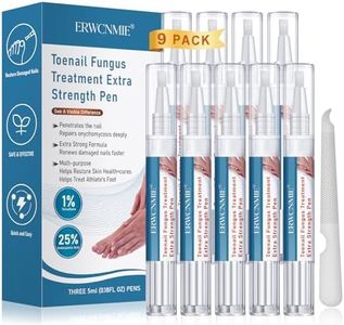 Toenail Fungus Pen, Anti Fungal Nail Repair Pen for Damaged Nails, Toe Nail Fungus Treatment Extra Strength for Broken and Discolored Nail, Yellow Toenail Treatment, Nail Health 5ml/0.18FLOZ 9Pcs