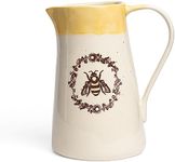 Young's Inc. Ceramic Water Pitcher - Large Serving Pitcher for Iced Tea, Coffee, and Cold Drinks - Ideal for Family Gatherings, Dinner Parties, and Brunches - 7" x 4.75" x 9.5" - Bee