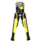 Wire Stripper, SpinAmz 8-Inch Self-Adjusting Automatic Cable Cutter Crimper, 3 in 1 Multi Tool Wire Stripping Cutting Pliers, 10-24 AWG (0.2~6.0mm²) (Yellow)