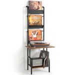 VINCOURNA Vinyl Record Storage for Vinyl Players, Record Player Stand with Vinyl Records, Vinyl Stand for Vinyl Storage up to 200 Albums, 3-tier Vinyl Display holder Turntable Stand for Living Room