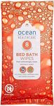 Ocean Healthcare Bed Bath Wipes | Cleans without water | Complete bathing system | Microwavable | pH balanced | Alcohol free | Aloe Vera & Chamomile | Soft & thick | Adult wipes | 8pk