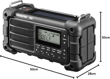 Sangean MMR-99 Emergency Radio – Black Portable Hand Crank AM/FM