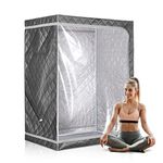 ZONEMEL Full Size Sauna Tent, Portable 1 or 2 Person Full Body Home Spa for Relaxation, Detox, Steamer not Included (L47.24 x W31.5 x H63,Clear Door)