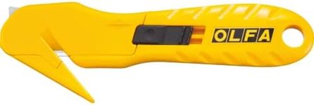 OLFA Concealed Blade Safety Utility Knife (SK-10) - Multi-Purpose Safety Cutter w/Concealed Blade, Tape Splitter, & Non Slip Ergonomic Handle, Replacement Blades: OLFA SKB-10 Safety Blades