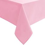 Hiasan Pink Tablecloth for Square Tables - Waterproof and Spillproof Washable Fabric Table Cloth for Dining Room Kitchen Party, 70 x 70 Inch