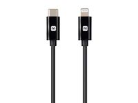Monoprice Apple MFi Certified Lightning to USB Type-C Rapid Charge and Sync Cable - 6 Feet - Black, Compatible with iPod, iPhone, iPad with Lightning Connector - Select Series