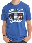 Nintendo Men's Keep It Classic T-Shirt, Royal Heather, Medium