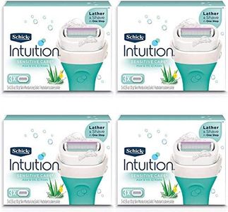 Schick Intuition Pure Nourishment Womens Razor Refills with Coconut Milk and Almond Oil, 3 Count (Pack of 4)