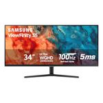 Samsung 34-inch QHD Black 100Hz 5ms LED FreeSync High Resolution Monitor (LS34C50DGANXZA) - [Canada Version] (2023)
