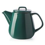 SWEEJAR Ceramic Teapot, Large Tea Pot with Stainless Steel Infuser, 40 Ounce, Blooming & Loose Leaf Teapot for Tea Lover, Gift, Family,(Jade)