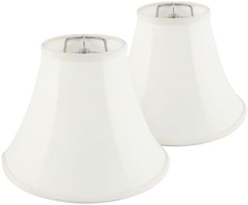 DAXEUZ Bell LampShade 6x13x9.3 inch Set of 2, Replacement Lamp Shade for Table Lamp and Floor Lamp, Fabric Linen,Foldable lampshade (Ivory Linen)