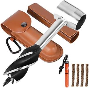 Bushcraft Hand Auger Wrench Bushcraft Gear and Equipment Settlers Wrench Survival Tools Scotch Eye Wood Auger Drill Peg and Manual Hole Maker Multitool for Outdoor Backpacking Camping Bushcrafting