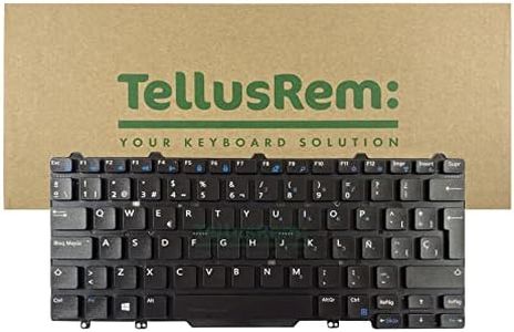 TellusRem Replacement Keyboard Spanish Non-Backlit for Dell Latitude E5450, Latitude E7450, Latitude E7470