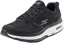 Skechers Women's GO Walk Workout Walker Trainers, Black Leather/White Textile, 5 UK
