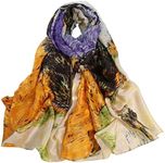 Acotavie Scarfs for Women Fashion Scarves Long Satin Silk Feeling Scarf Lightweight Sunscreen Shawls, O-02, 180*90CM